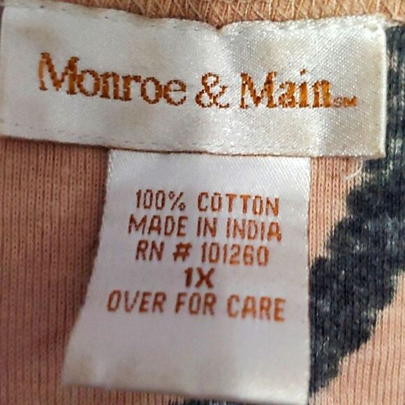 Monroe & Main Boho Colorful Floral Sequinned 3/4 Sleeve Knit Top - Picture 7 of 7